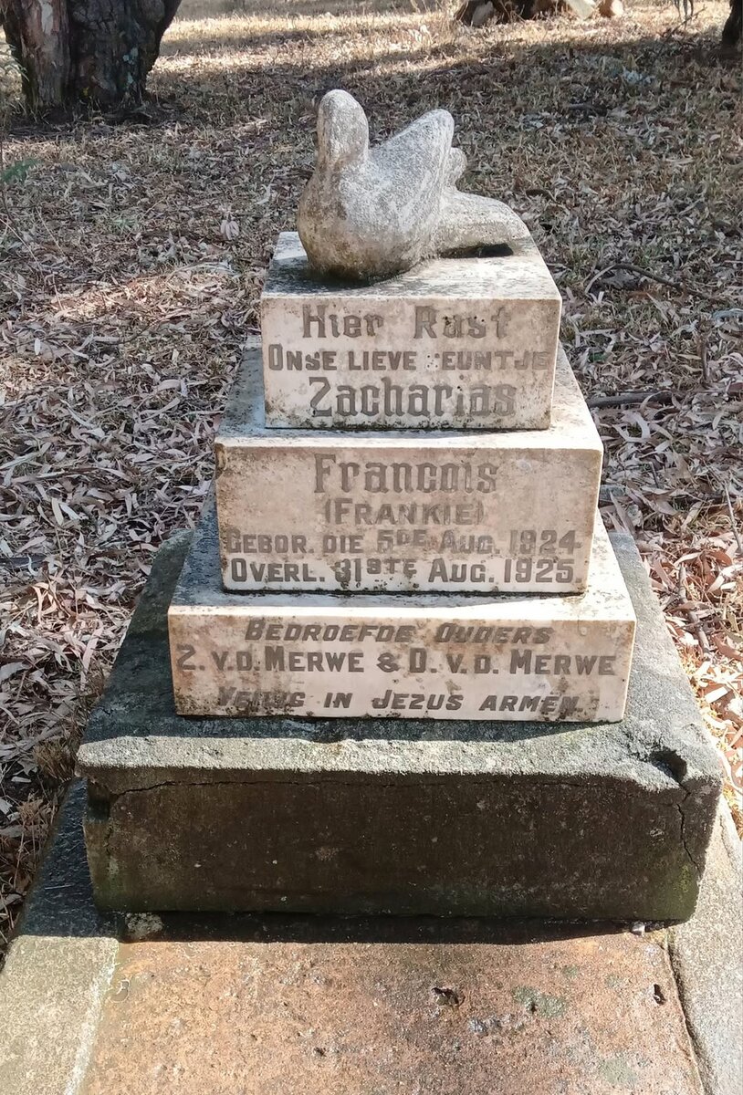 MERWE Zacharias Francois, v.d. 1924-1925