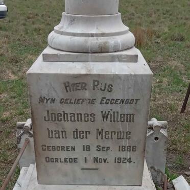 MERWE Joehanes Willem, van der 1886-1924_1