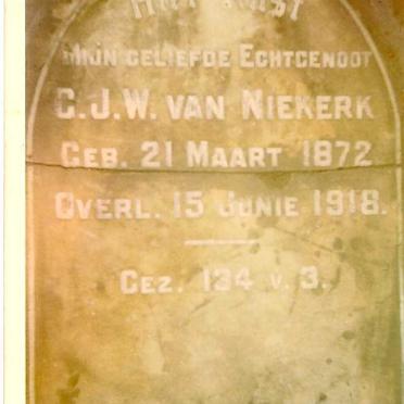 NIEKERK G.J.W., van 1872-1918