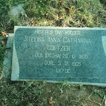 COETZER Stefina Anna Catharina nee BOTHA 1870-1905