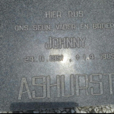 ASHURST Johnny 1951-1985