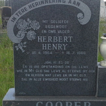 COOPER Herbert Henry 1954-1986