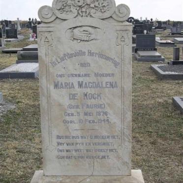 KOCK Maria Magdalena, de neé FAURIE 1876-1944
