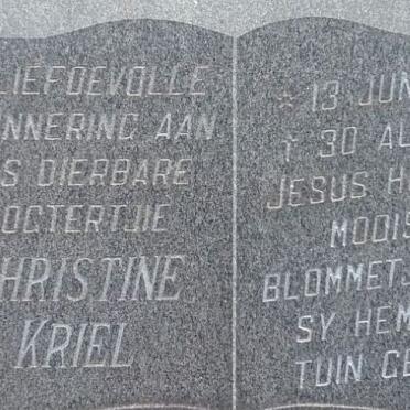 KRIEL Christine 1989-1989