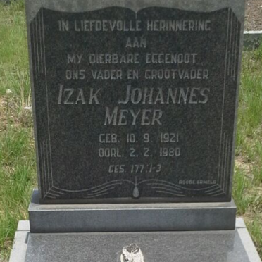 MEYER Izak Johannes 1921-1980