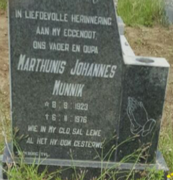 MUNNIK Marthunis Johannes 1923-1976