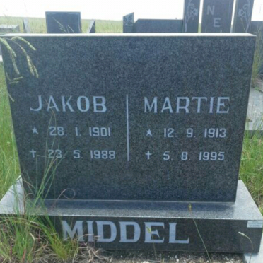 MIDDEL Jacob 1901-1988 &amp; Martie 1913-1995