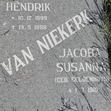 NIEKERK Hugo Hendrik, van 1899-1988 &amp; Jacoba Susanna GELDENHUYS 1910-