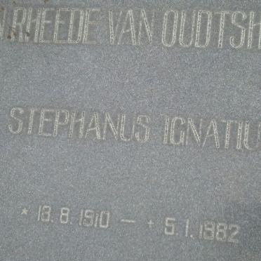 OUDTSHOORN Stephanus Ignatius, van Rheede van 1910-1982