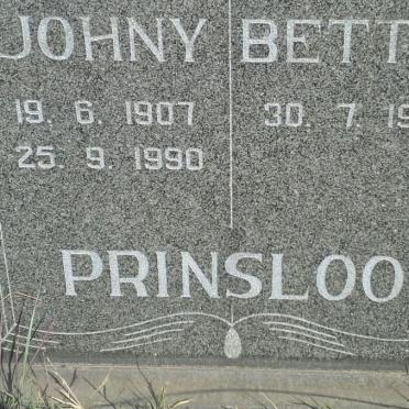 PRINSLOO Johny 1907-1990 &amp; Bettie 1914-