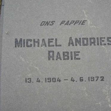 RABIE Michael Andries 1904-1972