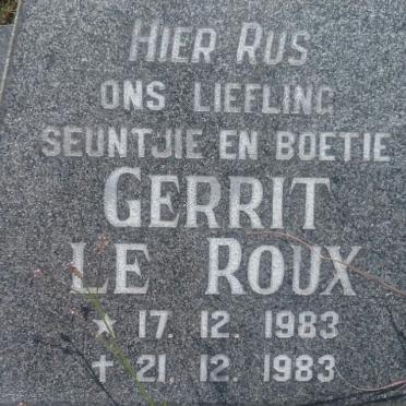 ROUX Gerrit, le 1983-1983