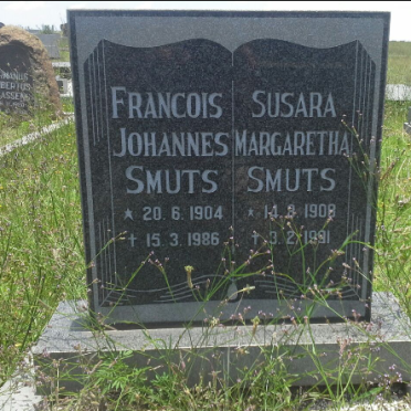 SMUTS Francois Johannes 1904-1986 &amp; Susara Margaretha 1908-19?1