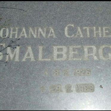 SMALBERGER Johanna Catherine 1926-1988
