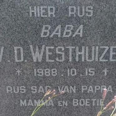WESTHUIZEN Baba, v. d. 1988-1988