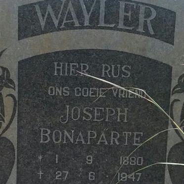 WAYLER Joseph Bonaparte 1880-1947