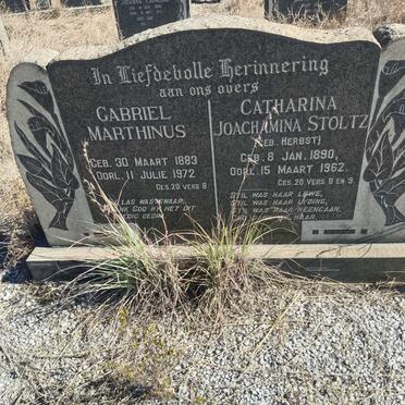 ? Gabriel Marthinus 1883-1972 & Catharina Joachamina STOLTZ nee HERBST 1890-1962