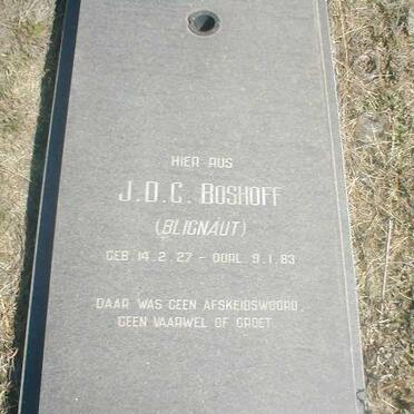 BOSHOFF J.D.C. nee BLIGNÀUT 1927-1983