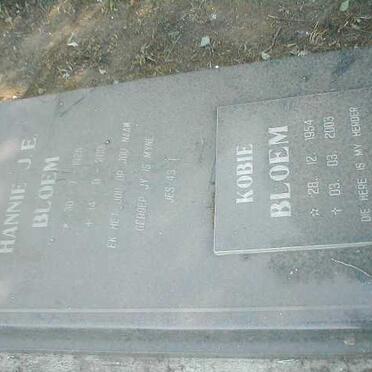 BLOEM Hannie J.E. 1925-2001 :: BLOEM Kobie 1954-2003