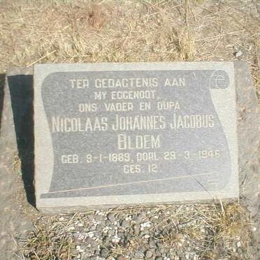 BLOEM Nicolaas Johannes Jacobus 1889-1946