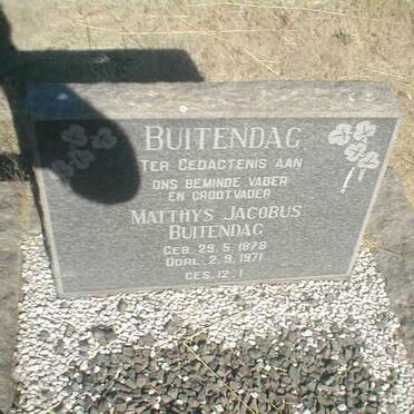 BUITENDAG Matthys Jacobus 1878-1971