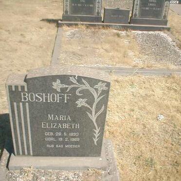 BOSHOFF Maria Elizabeth 1893-1989