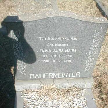 BAUERMEISTER Jemima Anna Maria 1888-1981