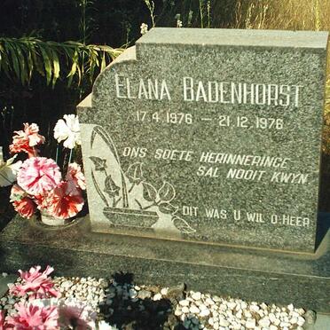 BADENHORST Elana 1976-1976