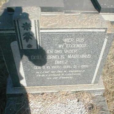 BRITZ Gert Cornelius Marthinus 1905-1956