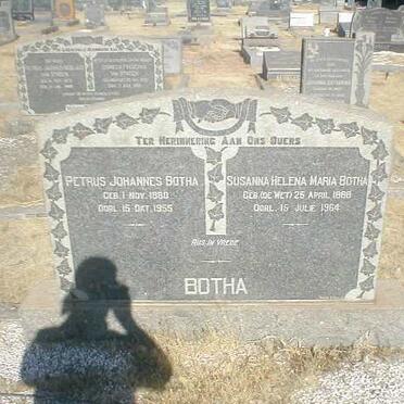 BOTHA Petrus Johannes 1880-1955 &amp; Susanna Helena Maria DE WET 1888-1964