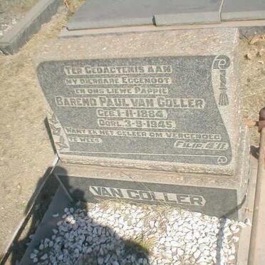 COLLER Barend Paul, van 1884-1945