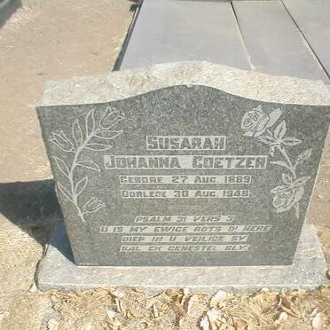 COETZER Susarah Johanna 1889-1948