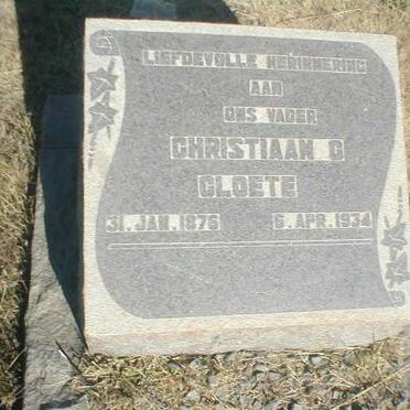 CLOETE Christiaan C. 1876-1934