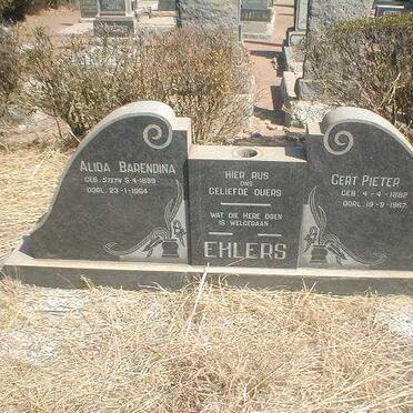 EHLERS Gert Pieter 1882-1967 &amp; Alida Barendina STEYN 1889-1964