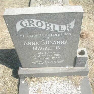 GROBLER Anna Susanna Magrietha geb. FOURIE 1896-1969