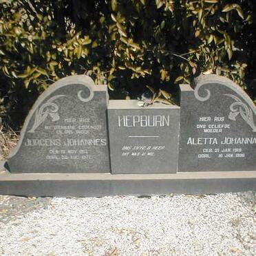 HEPBURN Jurgens Johannes 1914-1971 &amp; Aletta Johanna 1919-1996