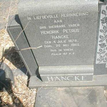HANCKE Hendrik Petrus 1878-1965