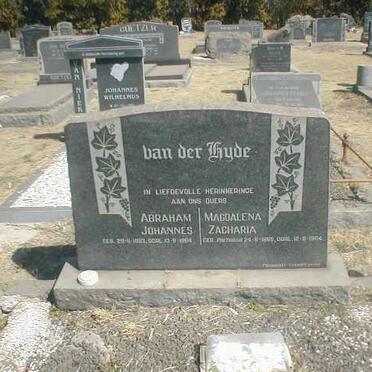 HYDE Abraham Johannes van der, 1893-1964 &amp; Magdalena Zacharia PRETORIUS 1889-1964