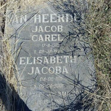 HEERDEN Jacob Carel 1910-1999 & Elisabeth Jacoba 1911-2001