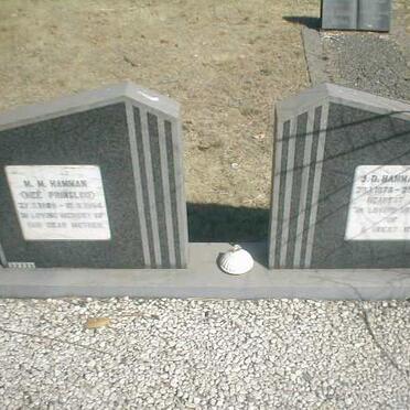 HAMMAN J.D. 1876-1960 &amp; M.M. PRINSLOO 1889-196?