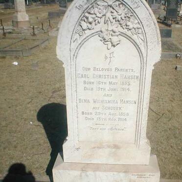 HANSEN Carl Christian 1855-1915 &amp; Dena Wilhelmina SCHOUBY 1858-1914
