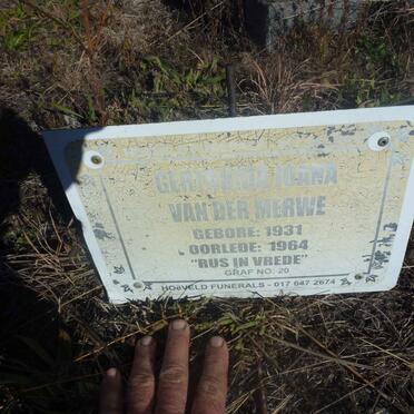 MERWE Gertruida Joana, van der 1931-1964