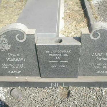 NEL Philip Rudolph 1902-1971 &amp; Anna Maria Johanna MALAN 1904-1978