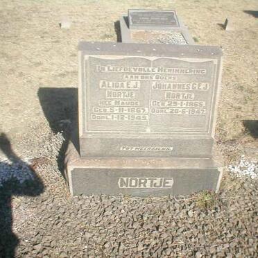 NORTJE Johannes C.E.J. 1865-1947 &amp; Alida E.J. NAUDE 1857-1949