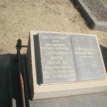 NÖTHLING Catharina Maria nee PISTORIUS 1888-1957