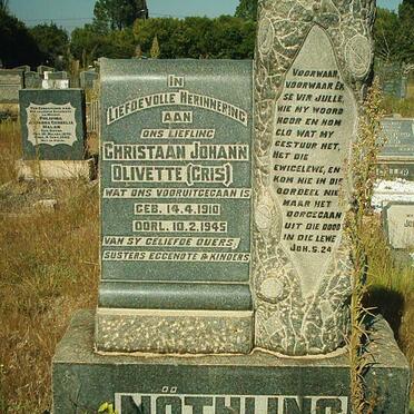 NOTHLING Christiaan Johann Olivette 1910-1945