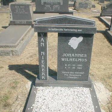 NIEKERK Johannes Wilhelmus, van 1883-1962
