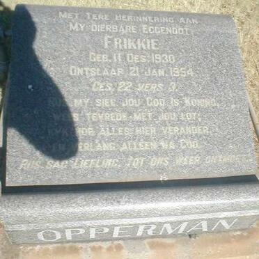 OPPERMAN Frikkie 1930-1954
