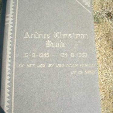 ROODE Andries Christiaan 1945-1968