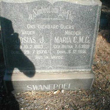 SWANEPOEL Josias J. 1883-1947 &amp; Maria C.M.G. BOTHA 1888-1956